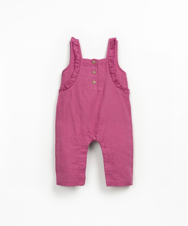 Combinaison en tissu avec m�lange de lin et coton biologique