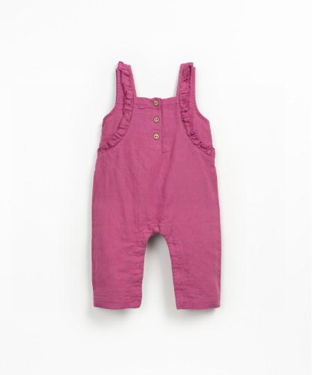 Combinaison en tissu avec mélange de lin et coton biologique