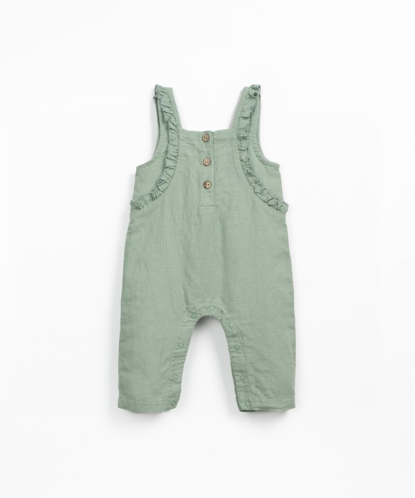 Combinaison en tissu avec m�lange de lin et coton biologique