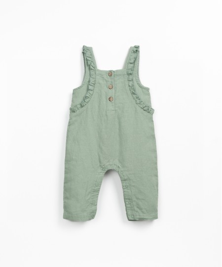 Combinaison en tissu avec mélange de lin et coton biologique