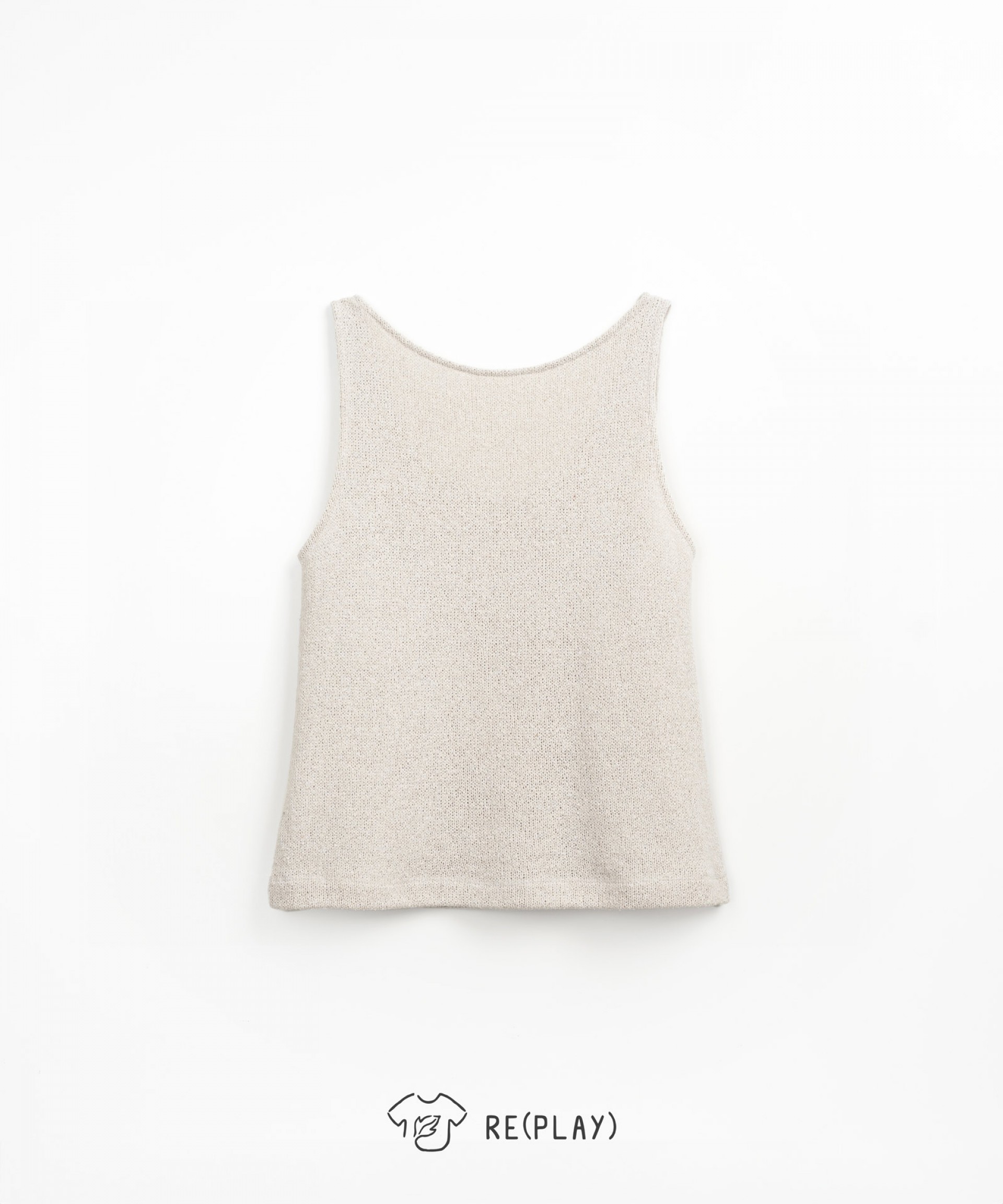 Jersey top with boat neckline