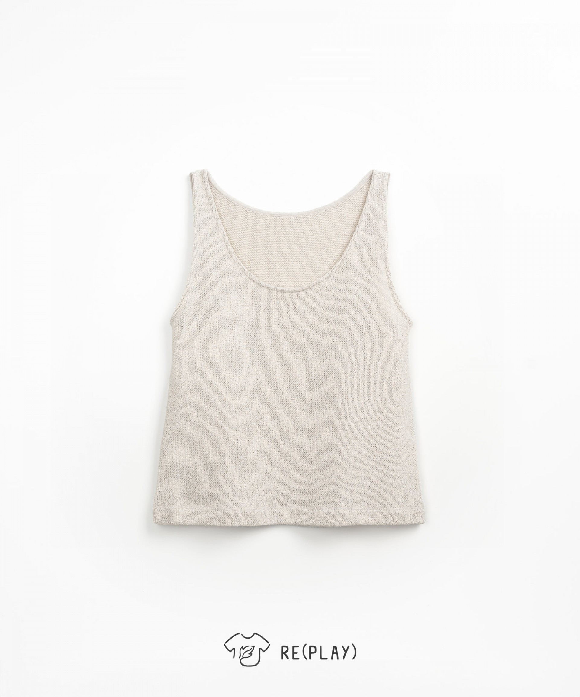 Jersey top with boat neckline
