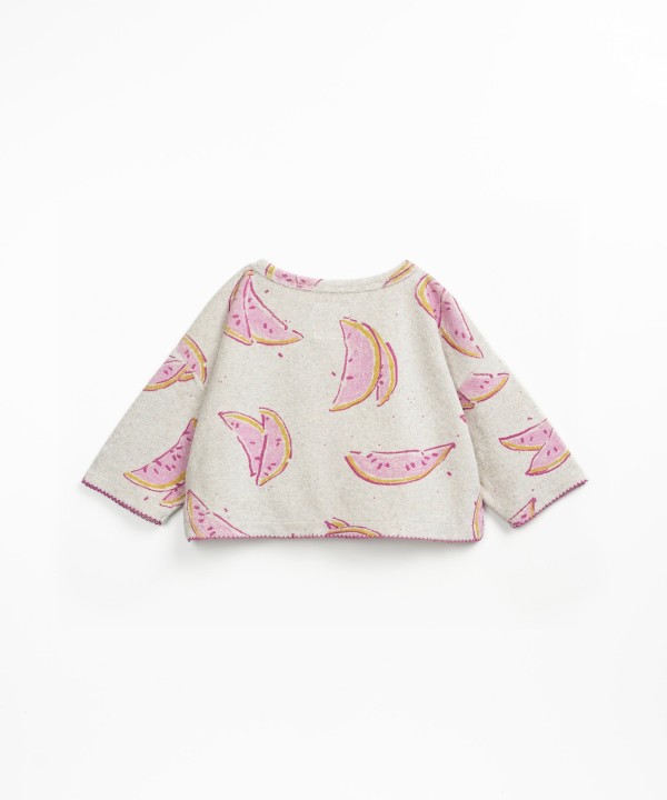 PRINTED PLUSH SWEATER