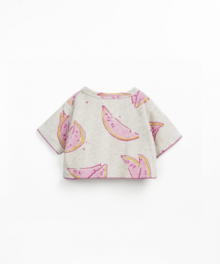 Jersey sweatshirt with a blend of organic cotton and recycled fibers