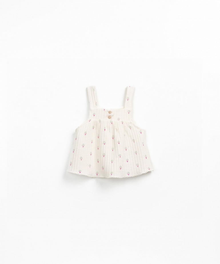 Strappy top with artichoke print