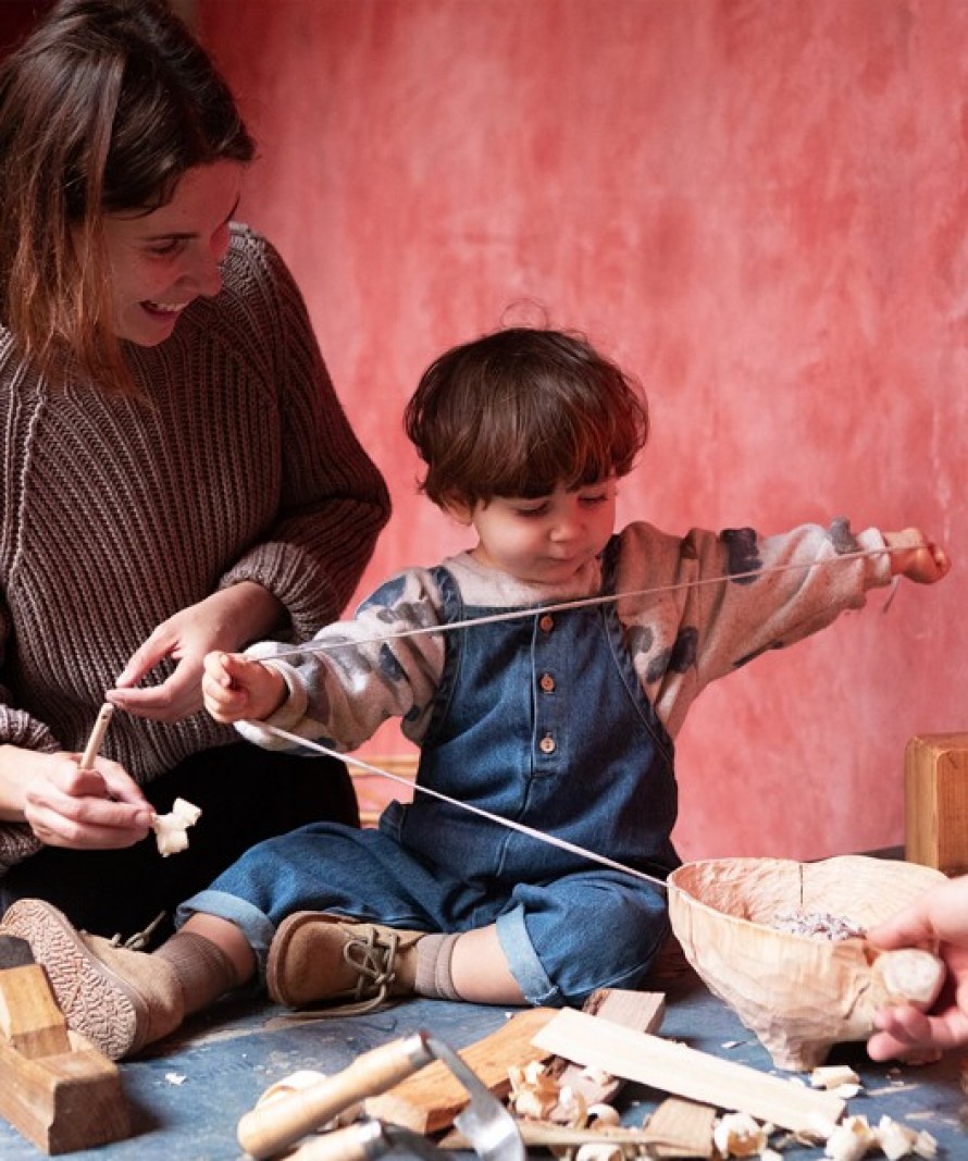 Denim jumpsuit with pockets
