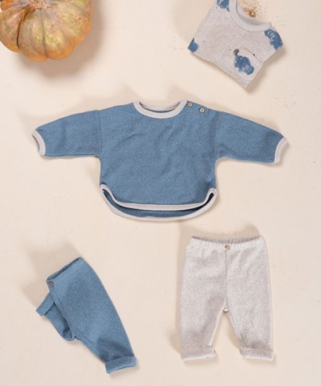 Jersey sweater in recycled fibers Jersey sweater in recycled fibers