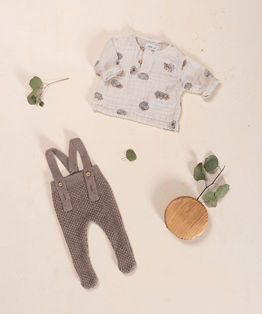 Shirt with hedgehog print