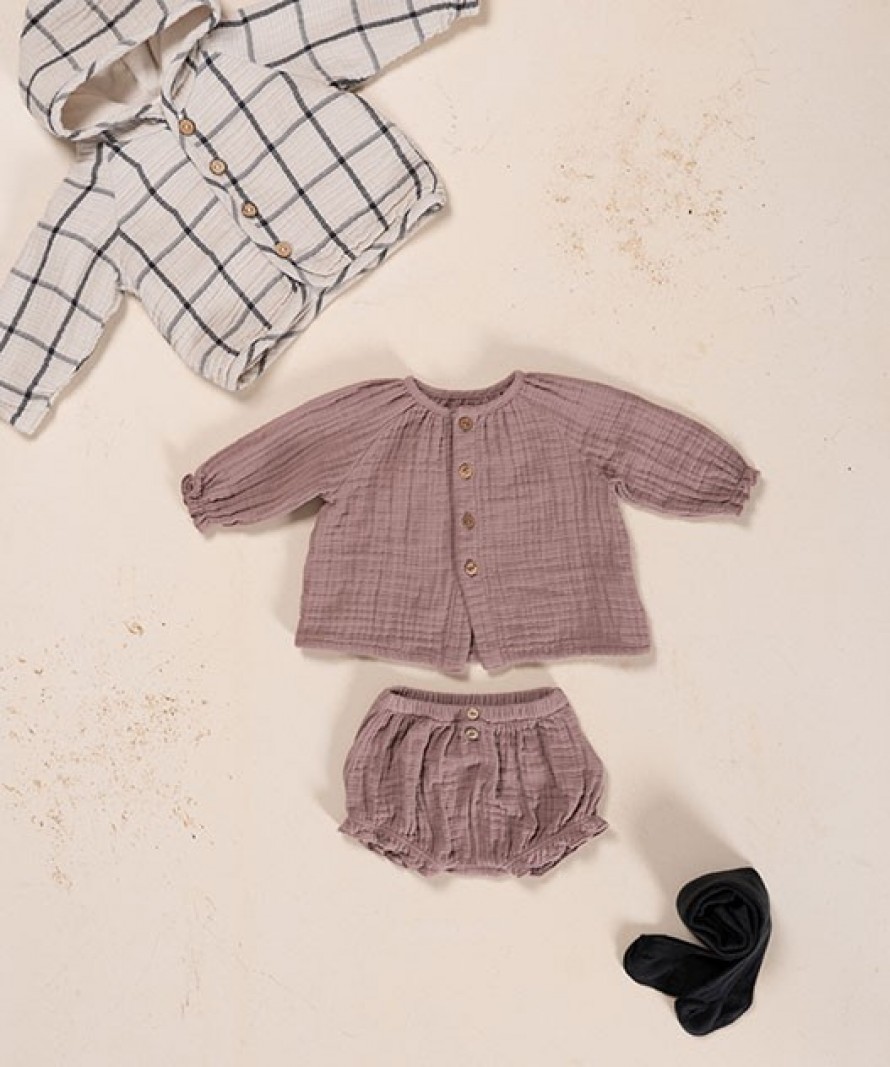 Blusa em tecido de algodo