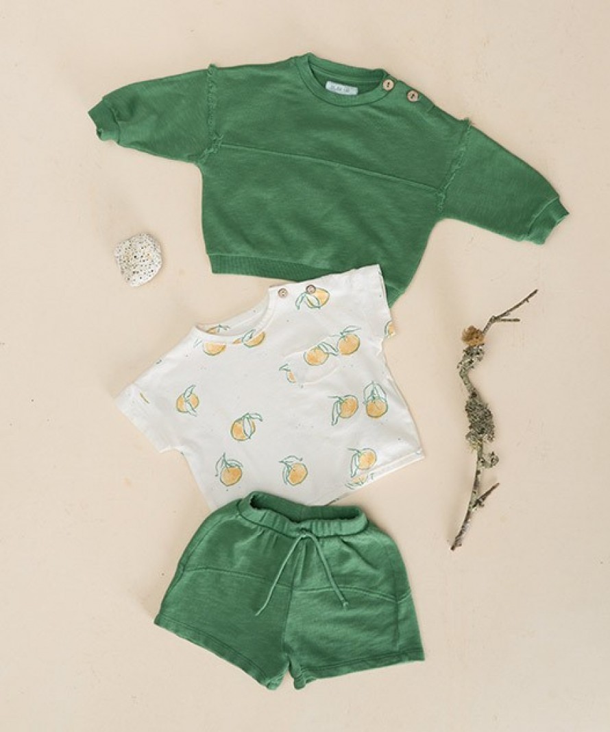 Jersey shorts with decorative drawstring