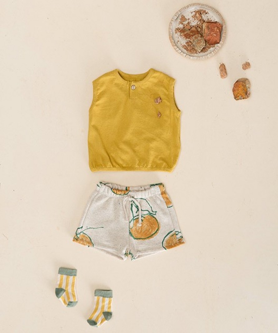 T-shirt sans manches en coton biologique et coton recycl?