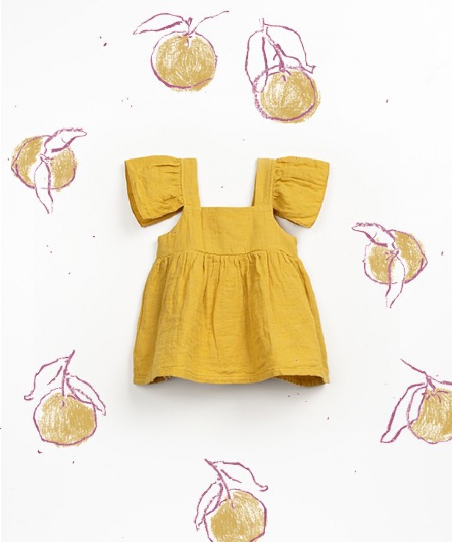 Tnica  de tecido com mistura de fibras naturais