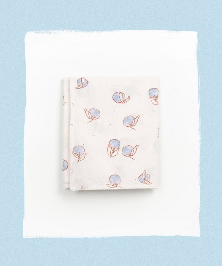 Musselina com estampado de laranjas