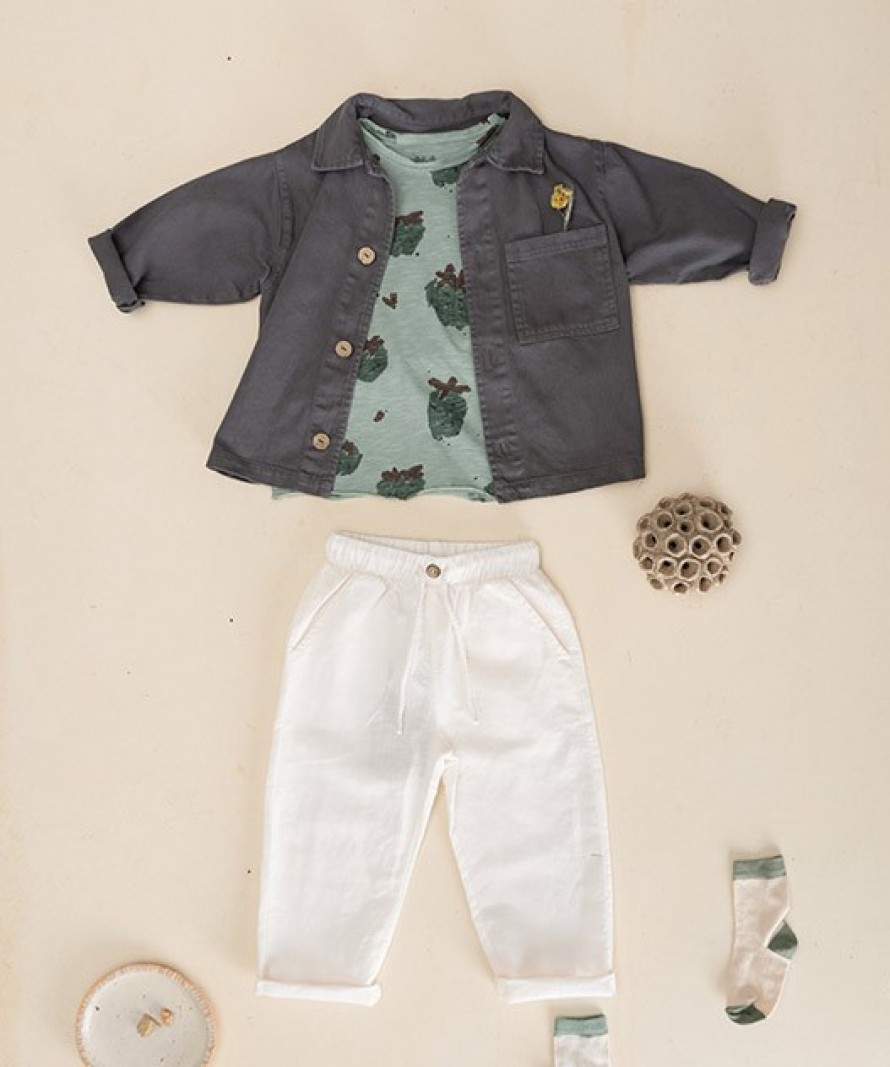 Cala de tecido com cinto ajustvel