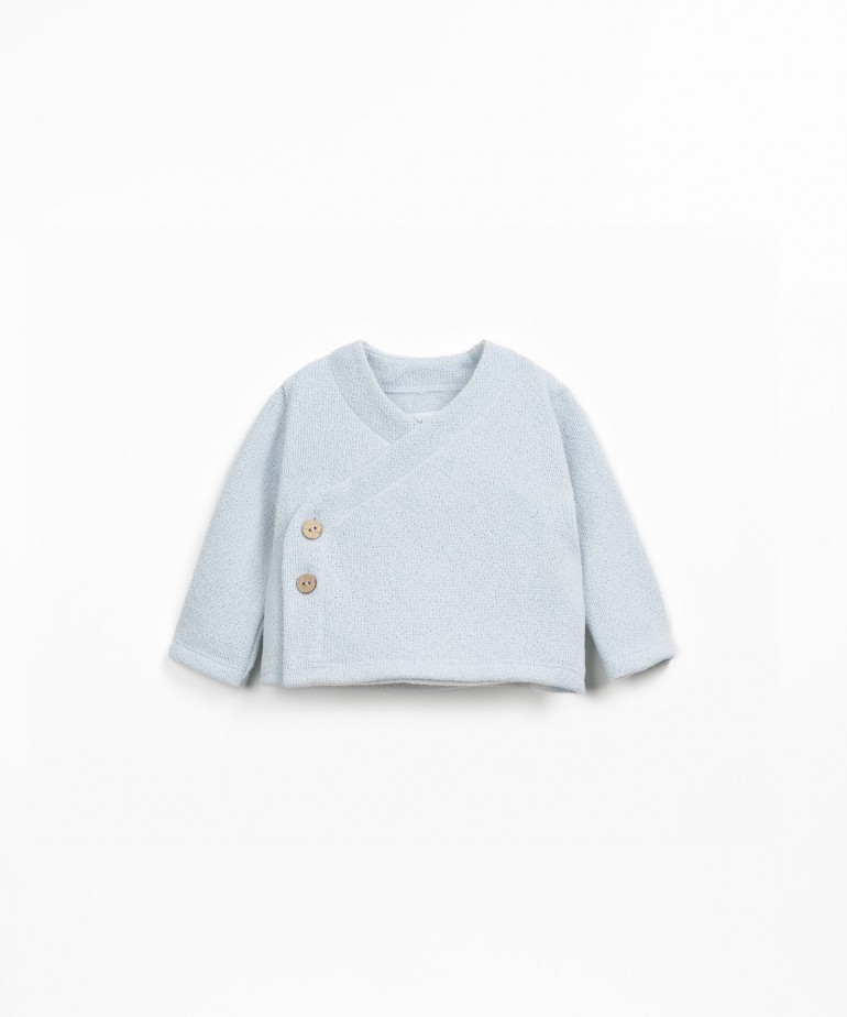 Camisola de malha com mistura de algodo regenerativo e algodo reciclado
