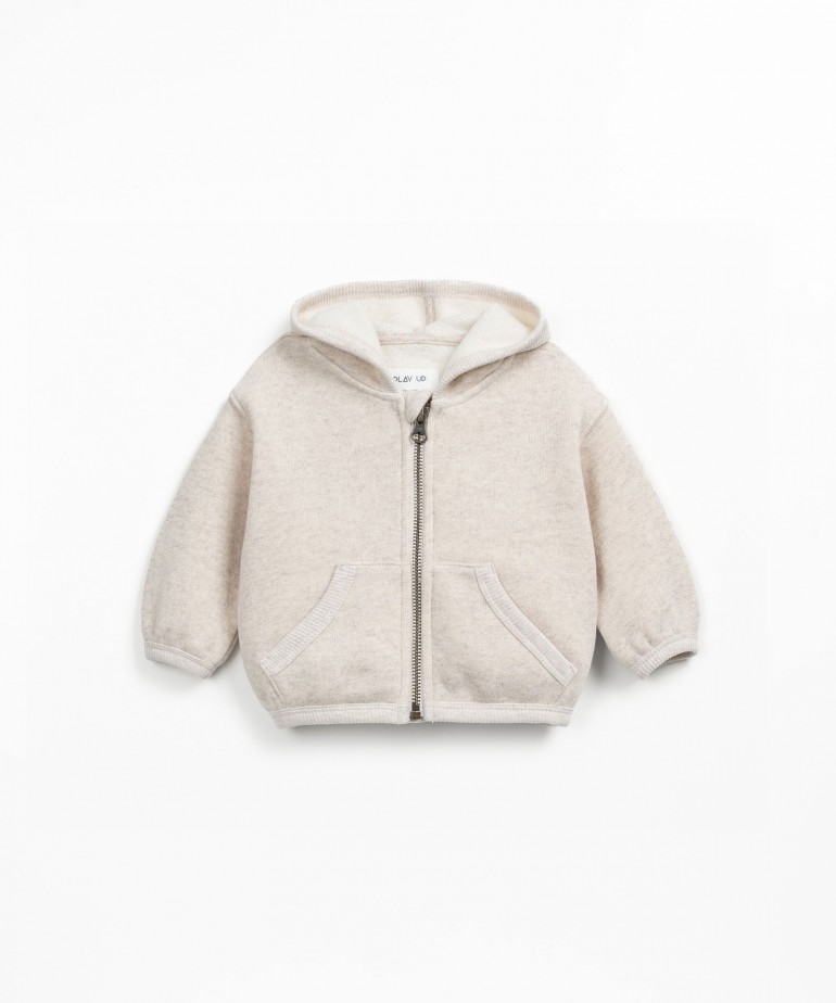 Veste en molleton avec coton recycl et polyester recycl