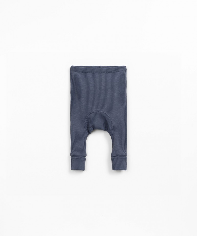 Leggings in cotone biologico con polsini alti