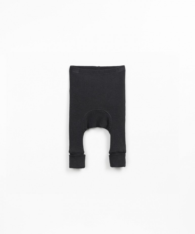 Leggings in cotone biologico con polsini alti