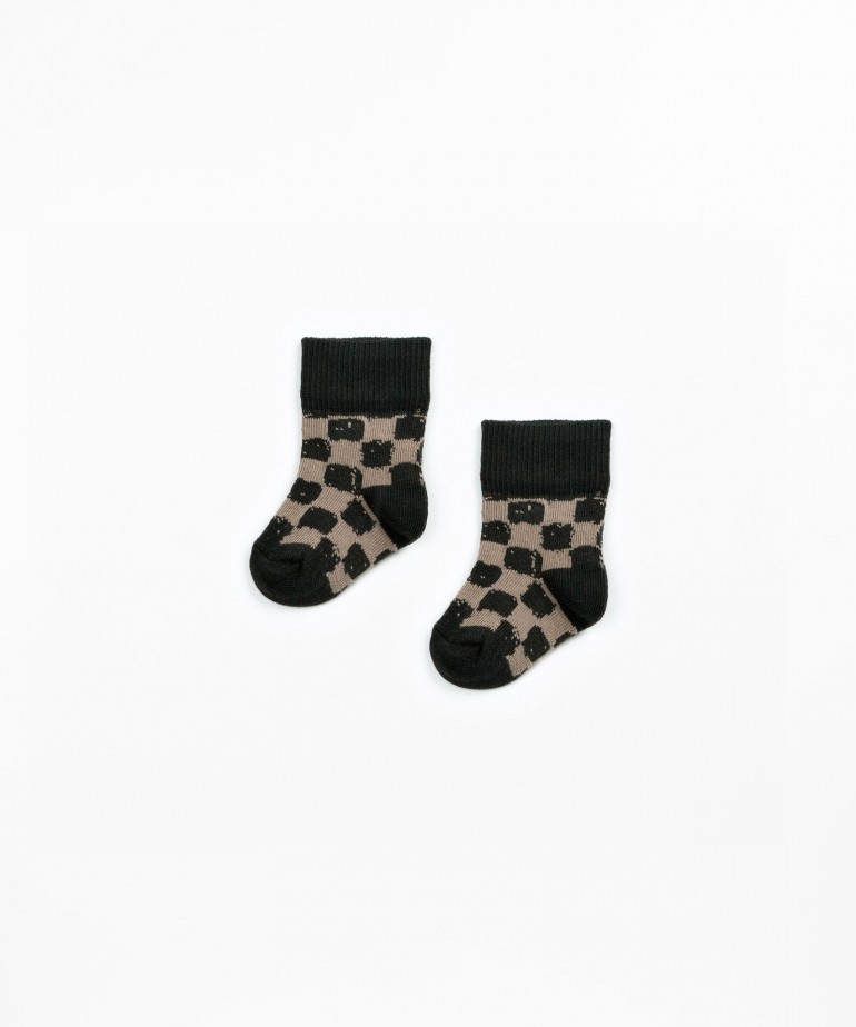 Chaussettes en coton biologique avec motif