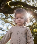 Jersey t-shirt with bird print