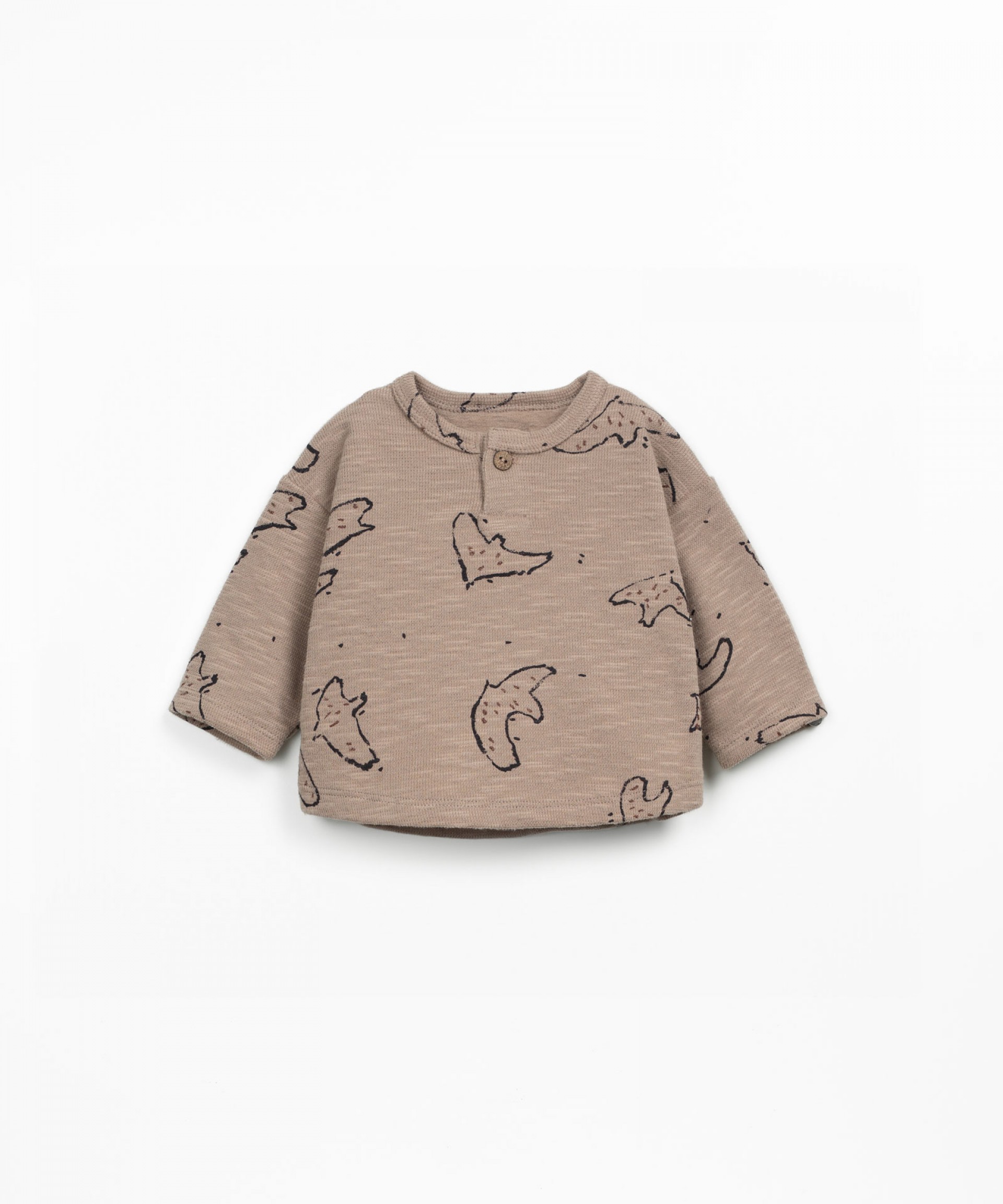 Jersey t-shirt with bird print