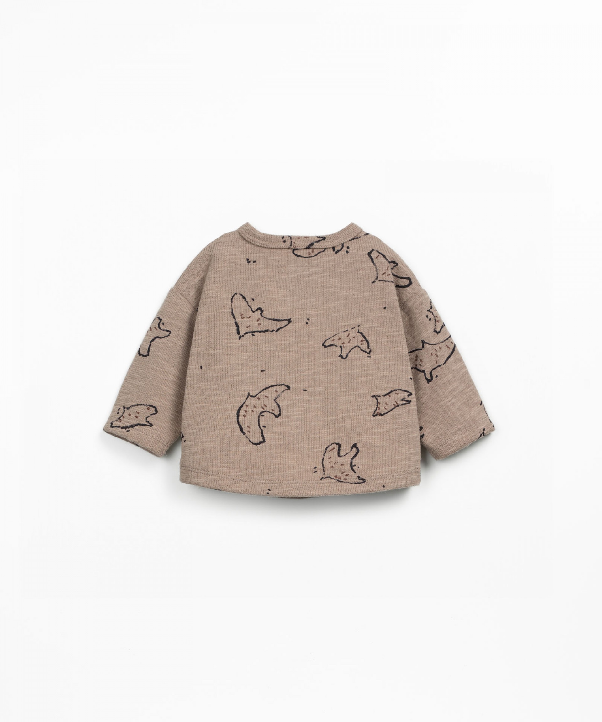 Jersey t-shirt with bird print