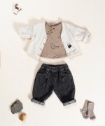 Jersey t-shirt with bird print
