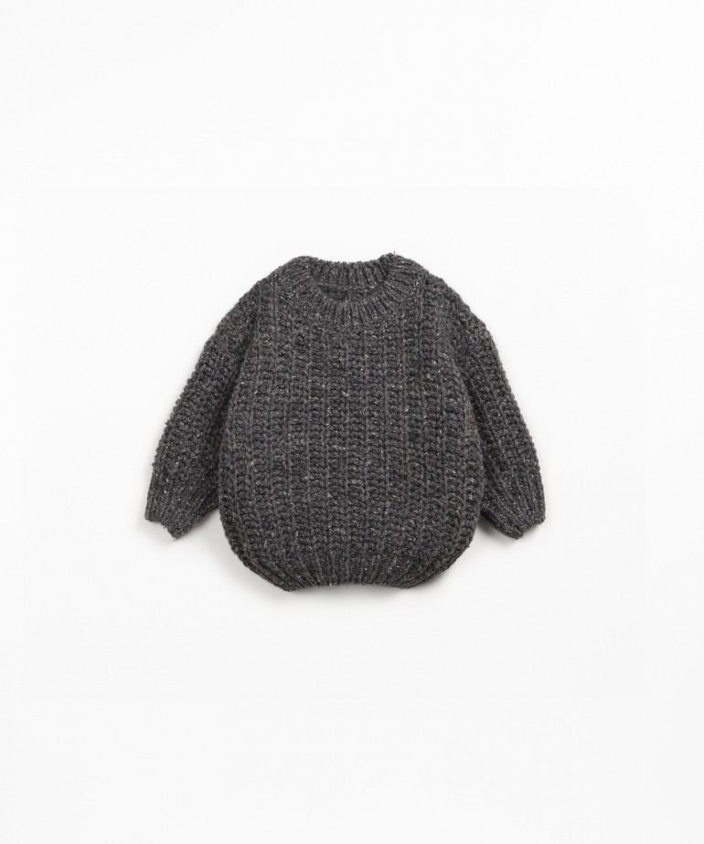 Camisola tricot com fibras recicladas