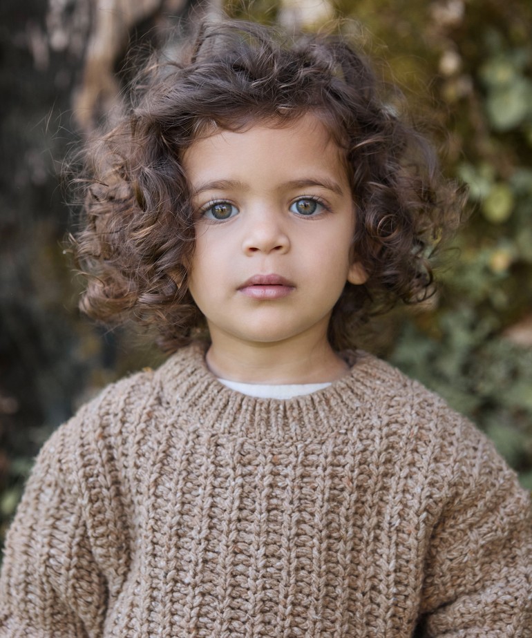 Camisola tricot com fibras recicladas