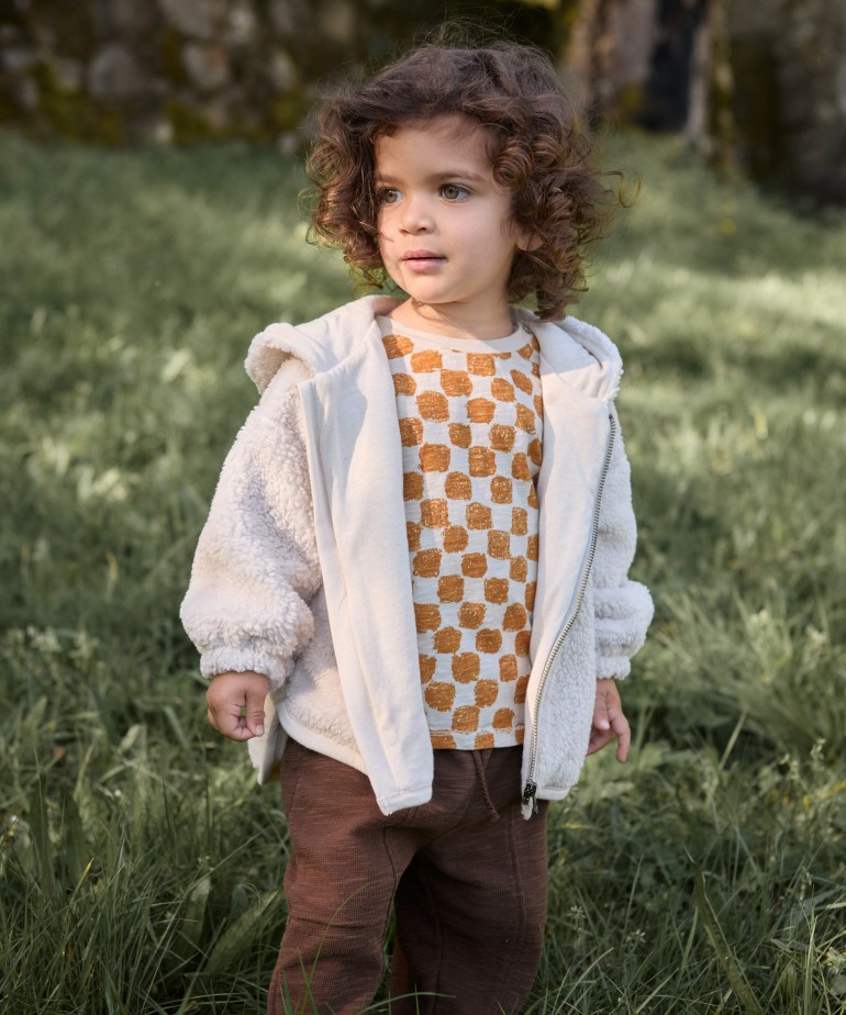 Manteau en fausse fourrure en coton biologique