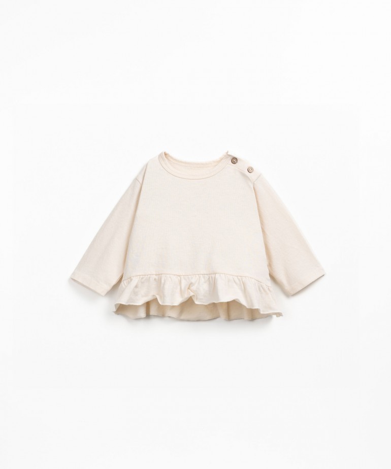 T-shirt en maille avec volant intgr