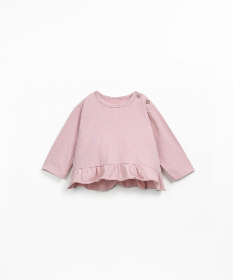 T-shirt en maille avec empicement  volants