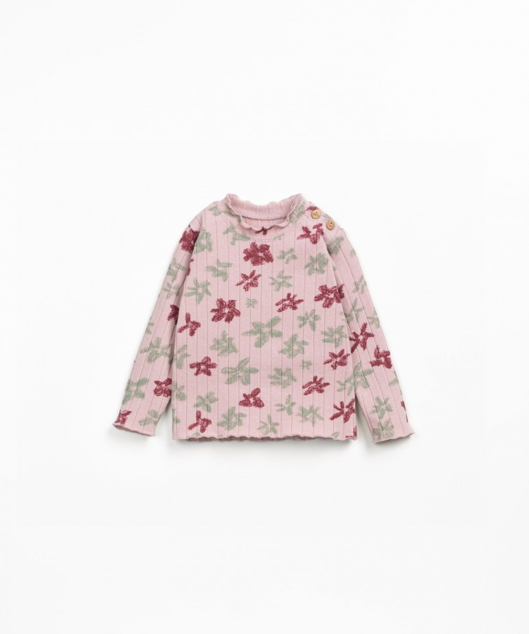 Pull en maille avec fibres recycles