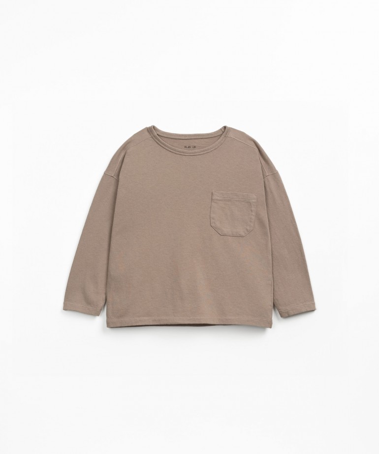 T-shirt in maglina di cotone biologico e cotone riciclato