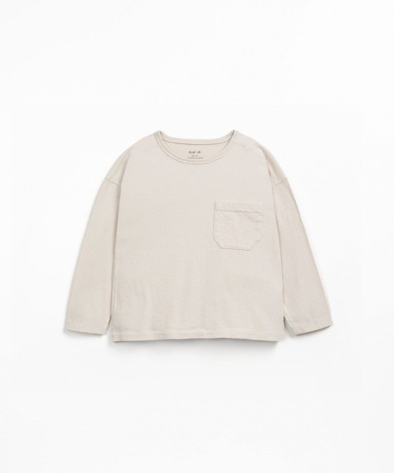 T-shirt in maglina di cotone biologico e cotone riciclato