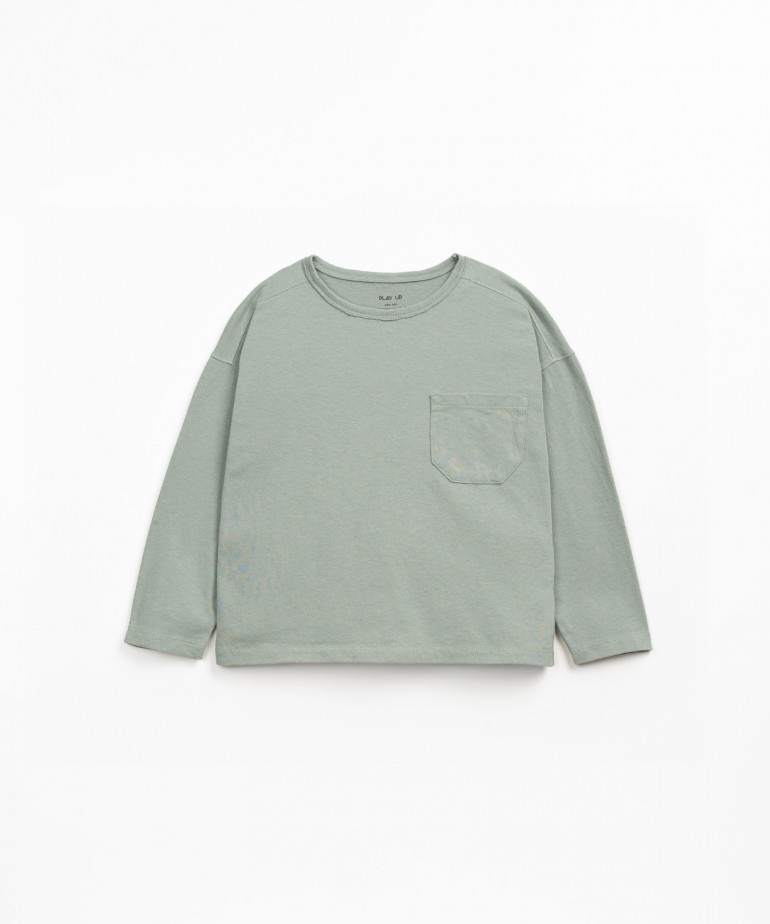 T-shirt in jersey di cotone biologico e cotone riciclato