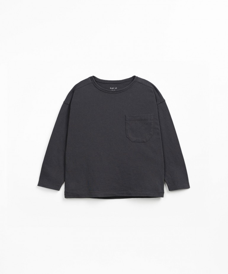 T-shirt in jersey di cotone biologico e cotone riciclato