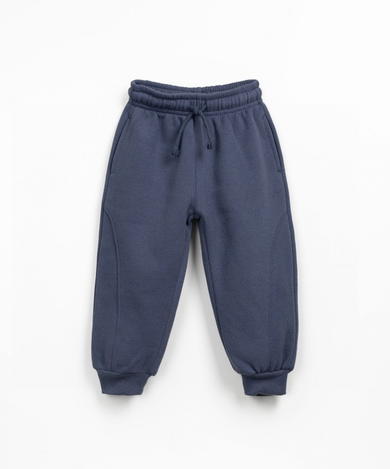 Pantalon en molleton avec coton, coton recycl et polyester recycl