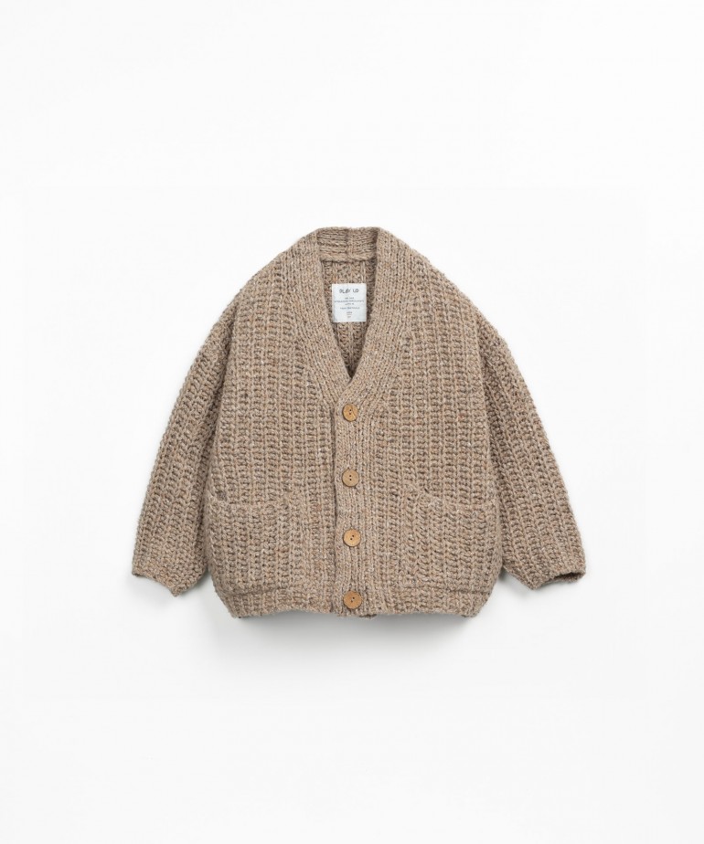 Cardigan in maglia misto lana