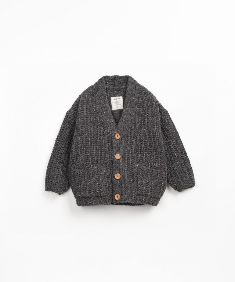 Cardigan in maglia mista lana
