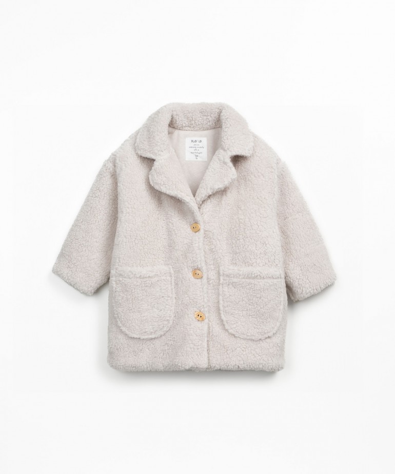 Cappotto in pelliccia con fodera in jersey
