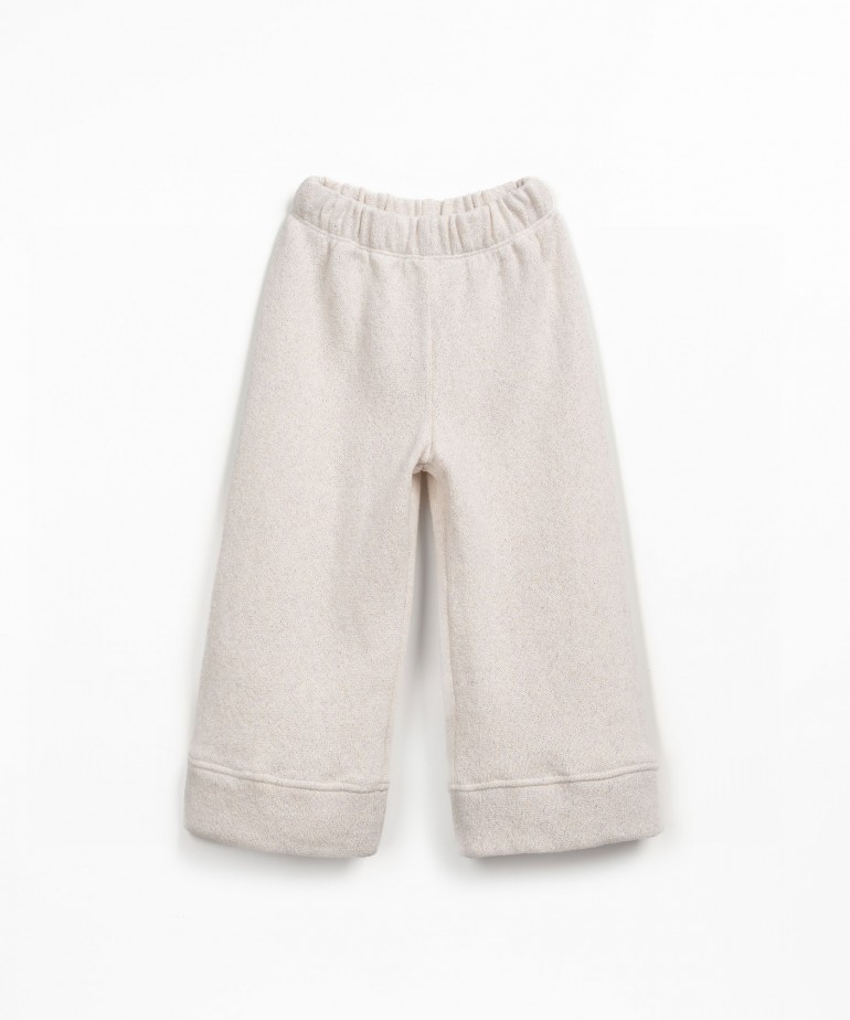 Pantalon en maille avec mlange de fibres