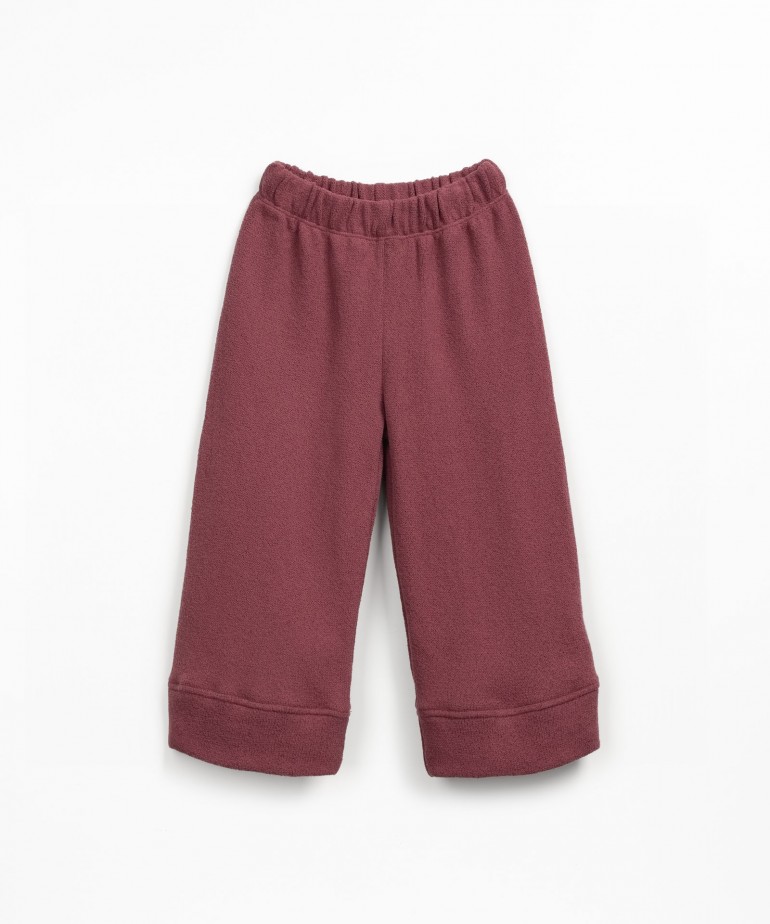 Pantalon en maille avec mlange de fibres