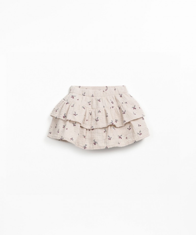 Cotton ruffled skirt