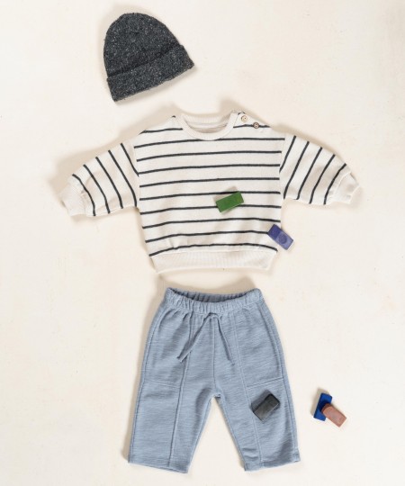 Pantalon en maille en fibres naturelles