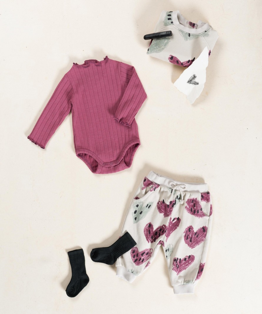 Bodysuit in a blend of natural and recycled fibers