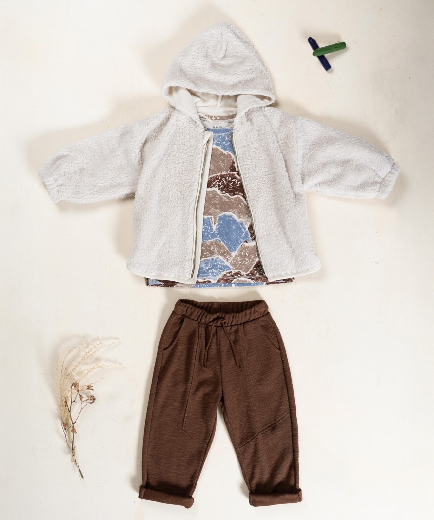 Jacket with jersey lining in a blend of organic cotton and recycled cotton