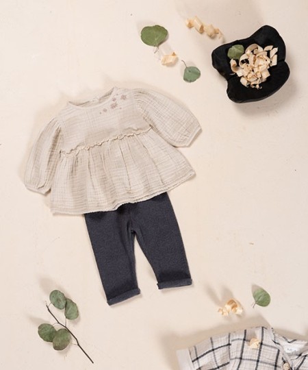 Tunique en tissu de coton biologique