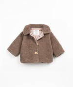 Fur jacket with printed lining