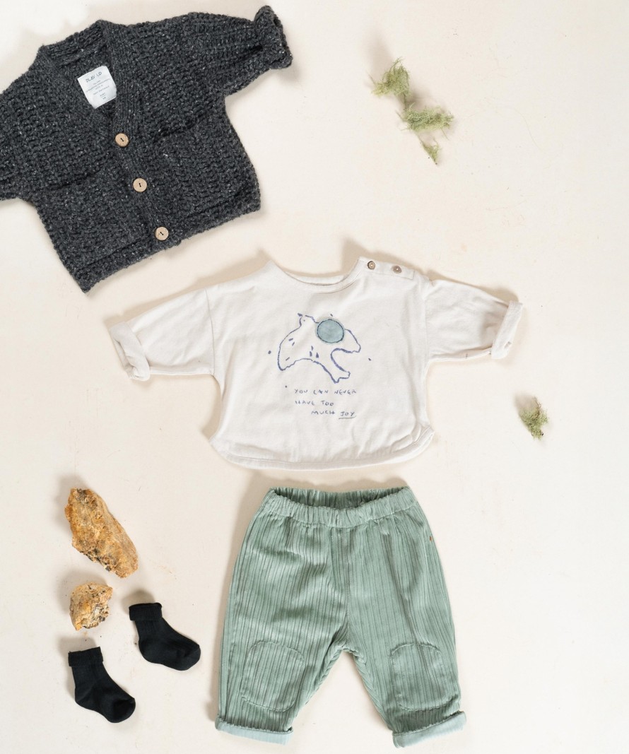 T-shirt in a blend of natural and recycled fibers